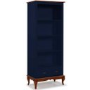 Ver imagem 1 de Estante Linz Pés Luis Xv 205 X 90 X 40 Cm (a X L X P) - Cor Azul Petróleo/imbuia Glazer