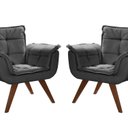 Ver imagem 1 de Conjunto Poltronas Pés Palito Decoração Sala Recepção