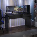 Ver imagem 1 de Escrivaninha Mesa Escritório Gamer com 6 Opções de Altura com Gaveteiro Suspenso 1 Gaveta 120cm Preto Artany