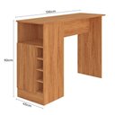 Ver imagem 6 de Bancada Gourmet para Cozinha com Adega 1 Porta 4 Nichos Cinamo - Fellicci