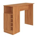 Ver imagem 2 de Bancada Gourmet para Cozinha com Adega 1 Porta 4 Nichos Cinamo - Fellicci