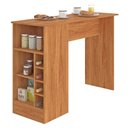 Ver imagem 3 de Bancada Gourmet para Cozinha com Adega 1 Porta 4 Nichos Cinamo - Fellicci