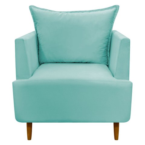 Poltrona Decorativa para Sala Recepção Escritório Consultório Reforçada Eliza Tecido Suede