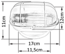 Ver imagem 2 de Arandela Luminária Oval Tartaruga Preta Aço Vidro Resistente