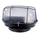 Ver imagem 1 de Arandela Luminária Oval Tartaruga Preta Aço Vidro Resistente