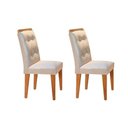 Ver imagem 7 de Sala de Jantar Completa C/ Tampo Canto Reto 180cm + 6 Cadeiras Imbuia Chocolate Capuccino