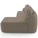 Ver imagem 7 de Sofá 3 Lugares com Chaise Direito Sala Living 248cm Arlo F04 Veludo Marrom Claro - Lyam Decor
