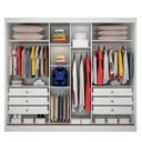 Ver imagem 3 de Guarda-Roupa Casal 3 Portas c/ Espelho 6 Gavetas Logan Novo Horizonte Cor:Branco