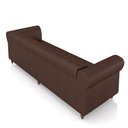 Ver imagem 7 de Sofá Living Sala de Estar Stanford Chesterfield 3 Lugares 260cm Pés de Madeira Couro Marrom Brilho G