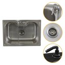 Ver imagem 2 de Cuba de Cozinha 60x42 Aço Inox 304 com Kit Completo Dispenser Válvula e Cesto Aramado