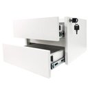 Ver imagem 7 de Escrivaninha Mesa Escritório em L Diretor com Armário e 2 Gavetas 170cm Freijó E Branco