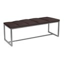 Ver imagem 5 de Kit Cabeceira Carla e Calçadeira Industrial 160cm Queen Size Box Ferro Cinza Corino Marrom - Amey De