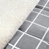 Coberdrom Cobertor Brooklyn Solteiro Sherpa Manta Flannel Quadriculado - Cinza - 3
