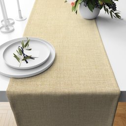 1 Caminho Trilho Mesa Impermeável PVC Nápoli Bege 42x140 - 1