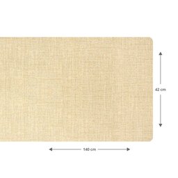 1 Caminho Trilho Mesa Impermeável PVC Nápoli Bege 42x140 - 5