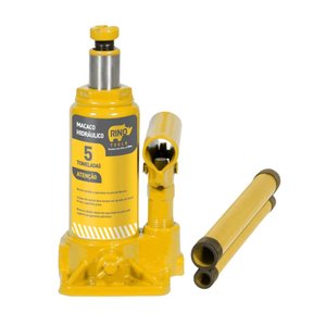 Macaco Hidraulico 5 Toneladas Tipo Garrafa com Alavanca Rino Tools