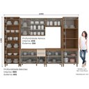 Ver imagem 4 de Cozinha Completa 8 Peças com Cristaleira Yasmin Espresso Móveis