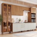 Ver imagem 1 de Cozinha Completa 8 Peças com Cristaleira Yasmin Espresso Móveis