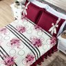 Cobre Leito Isabela Casal 3 Pecas - Floral Vinho - 2