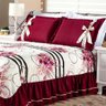 Cobre Leito Isabela Casal 3 Pecas - Floral Vinho - 4