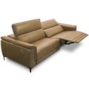 Ver imagem 4 de Sofá 4 Lugares Retrátil Reclinável Elétrico 284cm Clark L06 Couro Camel - Lyam Decor