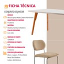 Ver imagem 6 de Conjunto Sala de Jantar Mesa Malta 120cm Tampo Laqueado Vidro Canto Moeda e 4 Cadeiras Marchezine