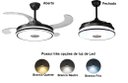 Ver imagem 3 de Ventilador Teto Retrátil Led Controle Remoto e Som Bluetooth Preto