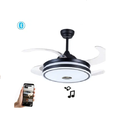 Ver imagem 2 de Ventilador Teto Retrátil Led Controle Remoto e Som Bluetooth Preto