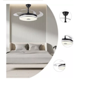 Ver imagem 4 de Ventilador Teto Retrátil Led Controle Remoto e Som Bluetooth Preto