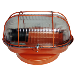 Arandela Luminária Oval Tartaruga Cobre Aço Vidro Resistente - 1