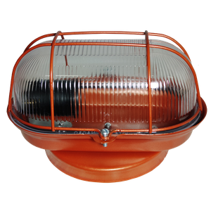Arandela Luminária Oval Tartaruga Cobre Aço Vidro Resistente
