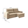 Sofá Xingu Retrátil e Reclinável Bi Partido 4 Lugares 2,30m Capuccino - Xflex Sofás - 4