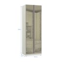 Ver imagem 3 de Guarda-roupa 2 Portas 3 Gavetas com Vidro Reflecta 80cm Prime Plus Luciane