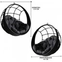Ver imagem 2 de Balanço Suspenso Ninho com Almofada e Mola e Mosquetão Preto