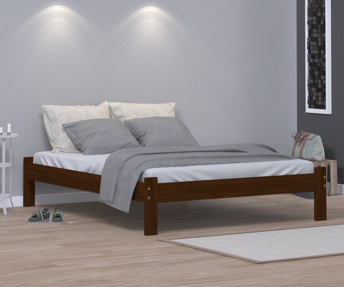 Cama Turca Queen Size Madeira Cor Castanho