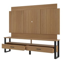 Rack com Painel para Tv Estilo Industrial 2,20m até 65" 100% Mdf F59 Pradel Móveis Dalla Costa Freij - 3