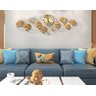 Relógio De Parede 3d Design Europeu Metal Luxuoso 70cm - 6