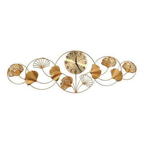 Relógio De Parede 3d Design Europeu Metal Luxuoso 70cm