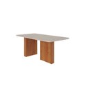 Ver imagem 2 de Mesa de Jantar 6 Lugares 180 cm Vidro Eva Yescasa Cinamomo/Offwhite