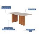 Ver imagem 4 de Mesa de Jantar 6 Lugares 180 cm Vidro Eva Yescasa Cinamomo/Offwhite