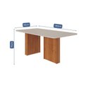 Ver imagem 3 de Mesa de Jantar 6 Lugares 180 cm Vidro Eva Yescasa Cinamomo/Offwhite