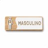 Placa para Banheiro Plaquinha Retangular Masculino Cor Branco - 1