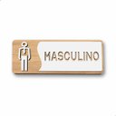 Ver imagem 1 de Placa para Banheiro Plaquinha Retangular Masculino Cor Branco