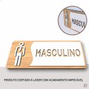 Ver imagem 2 de Placa para Banheiro Plaquinha Retangular Masculino Cor Branco