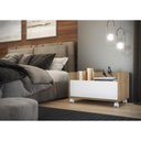 Ver imagem 7 de Mesa de Cabeceira 80cm com Rodízios Multimóveis Rustic/Branco