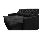 Ver imagem 4 de Sofá Sem Caixa Retrátil e Reclinável 1,65m Cama inBox Studio Suede Velusoft Preto