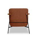 Ver imagem 7 de Kit 2 Poltronas Sala de Estar Pés em Ferro Preto Braço Madeira Maciça 86cm Thane Bouclê Terracota G6
