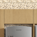 Ver imagem 3 de Armário Aéreo para Geladeira 1 Porta Ripado MDF Rainha Marrom - Nesher