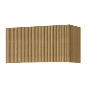 Armário Geladeira Modular Ripado 1 Porta Basculante Rainha 80cm 100 Mdf