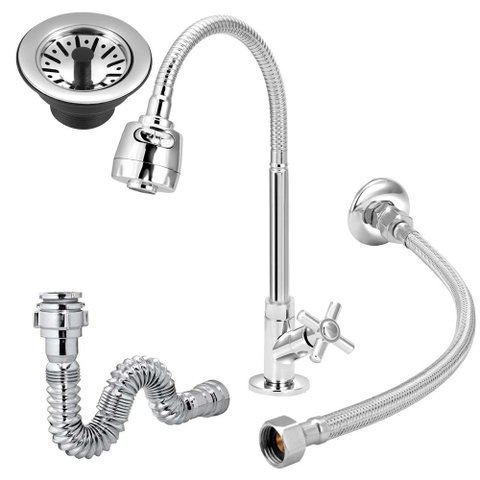 Torneira Gourmet Cozinha+flexível+válvula/americana+sifão